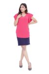 Item-17 Main Photo Womens Top Flutter Sleeves – Magenta